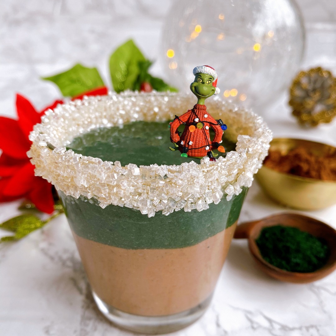 Festive Chocolate Grinch Shake