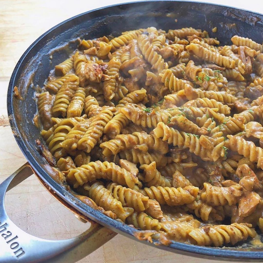 Vegan Mushroom Stroganoff with Eggplant