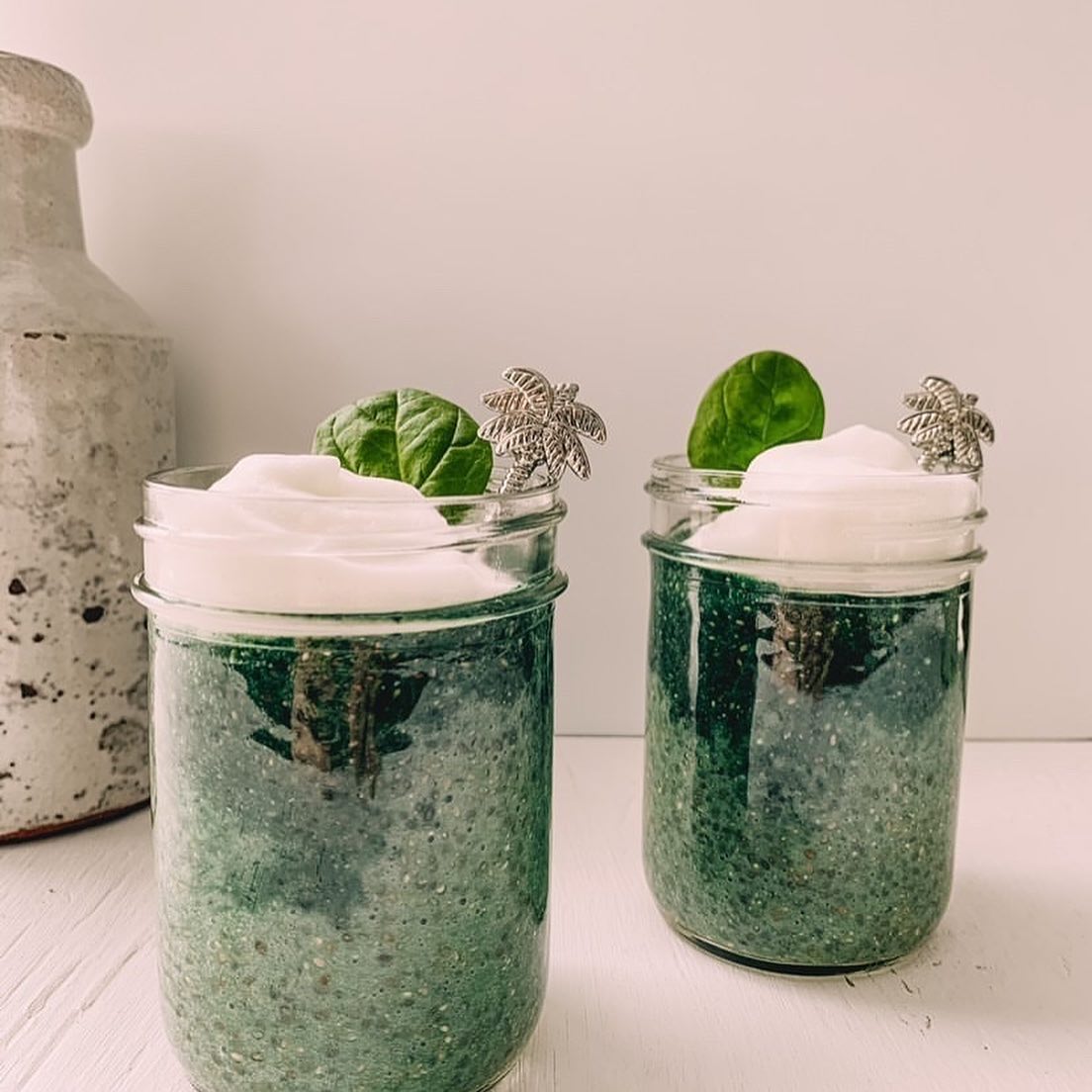 🌱Two Shades of Green Spirulina Chia Pudding🌱