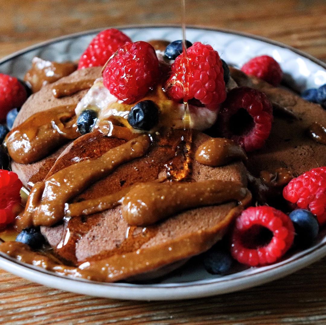 Chocolate Silver Dollar Pancakes