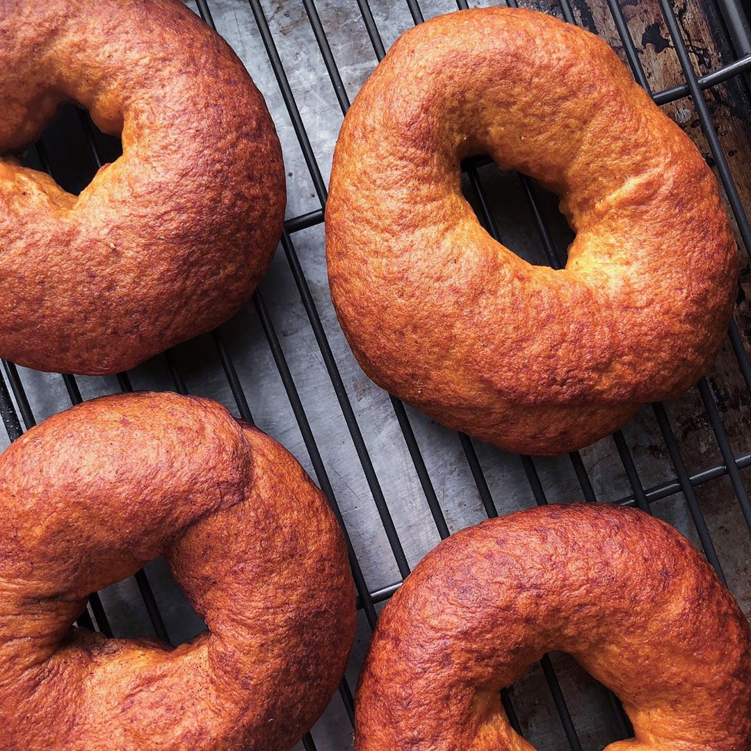 Simple Pumpkin Bagels with Added Fiber and Nutrients