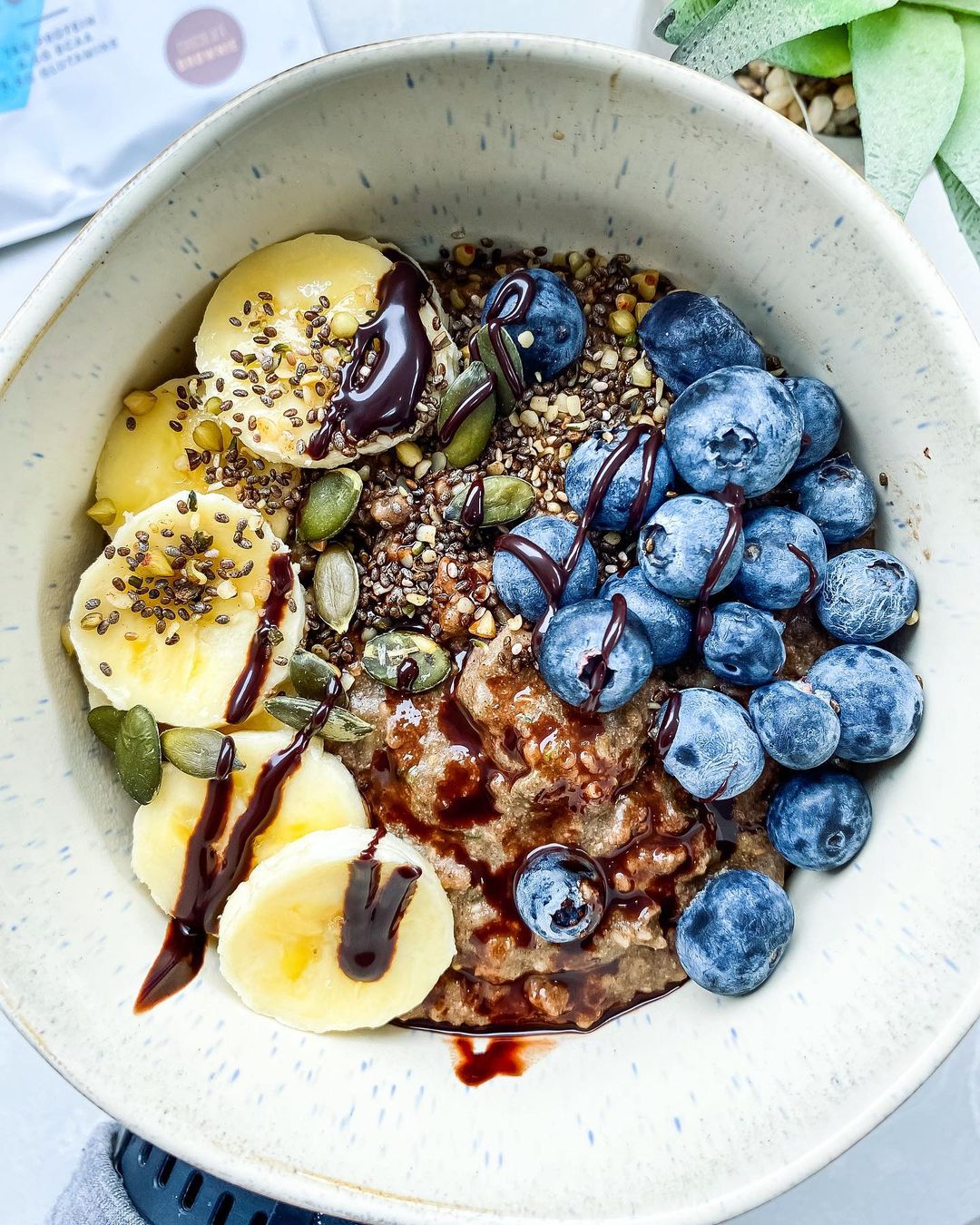 Chocolate Brownie Flavored Protein Oats Breakfast