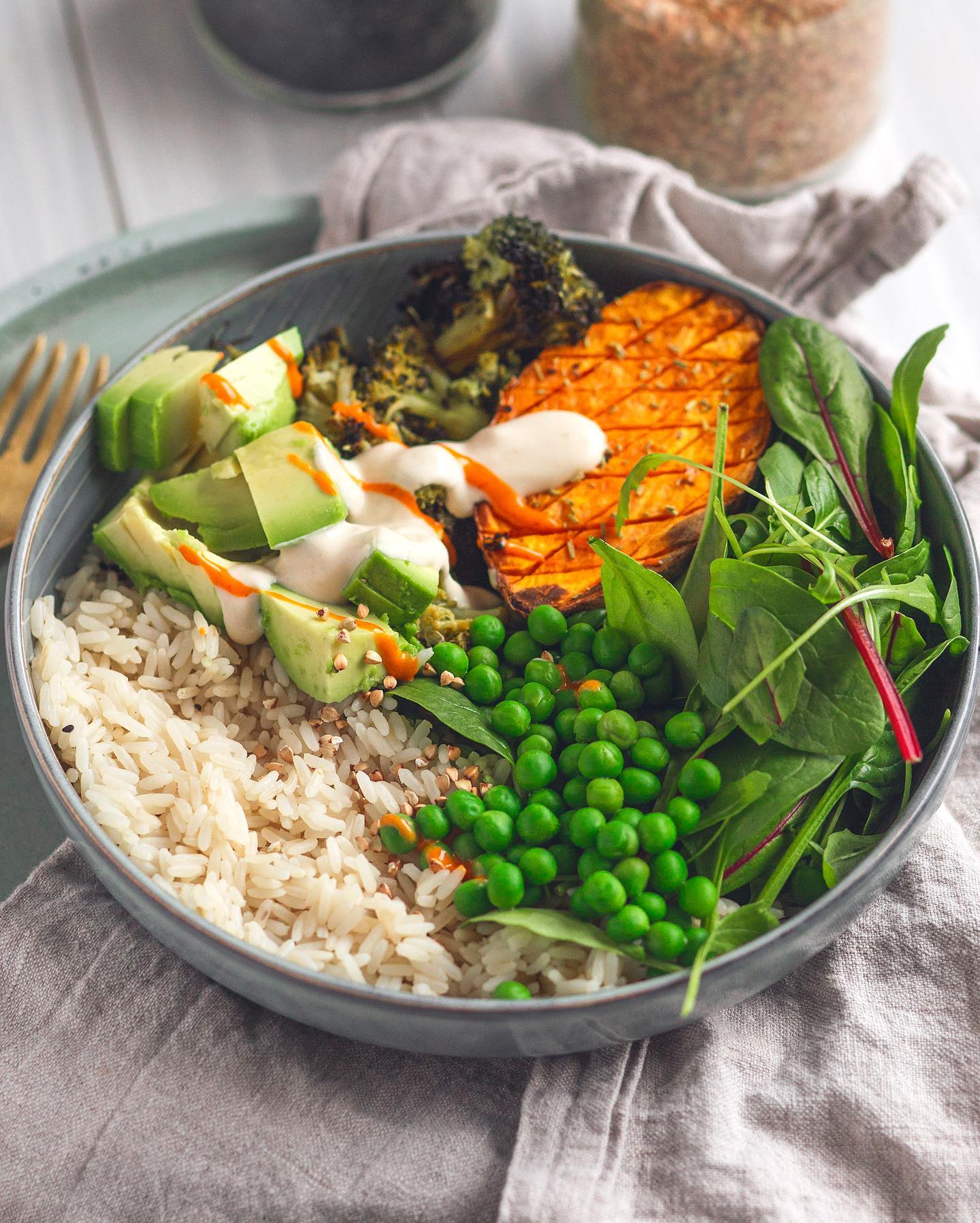 Vegan Buddha Bowl with Tahini Dressing