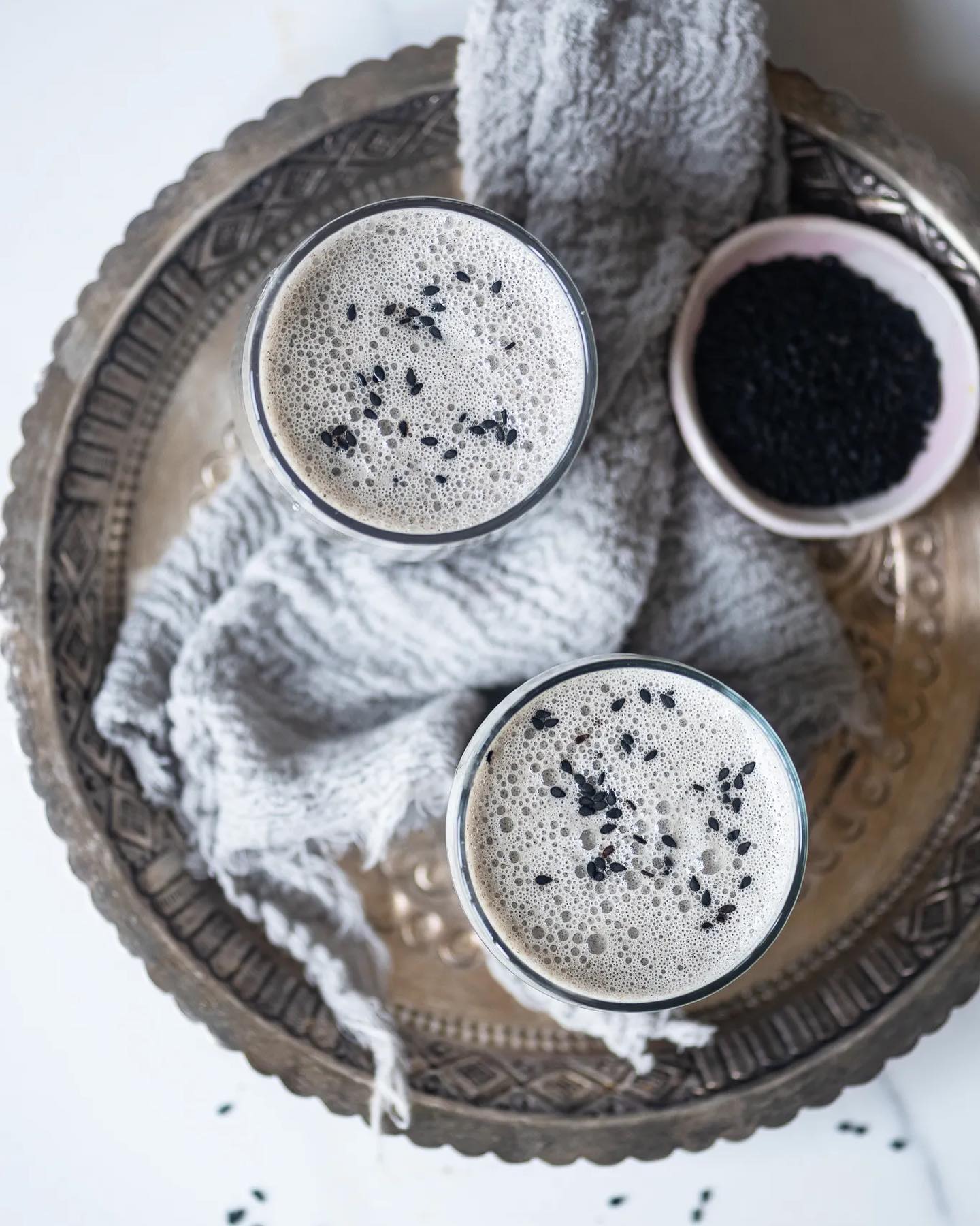 Creamy Black Sesame Iced Latte