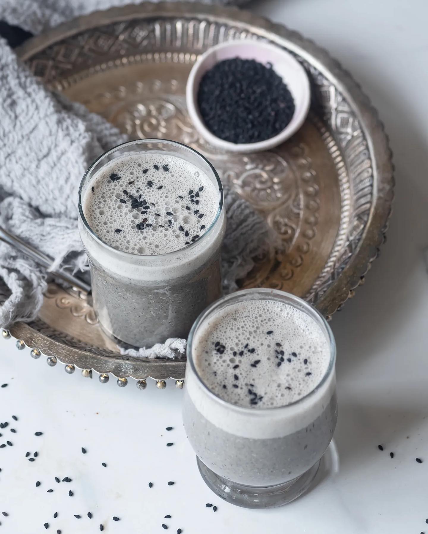 Creamy Black Sesame Iced Latte