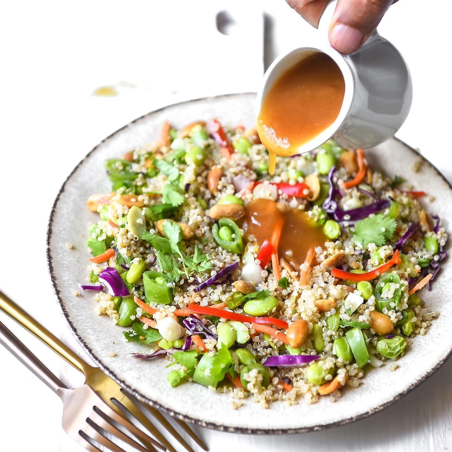Healthy Sesame Ginger Quinoa Salad