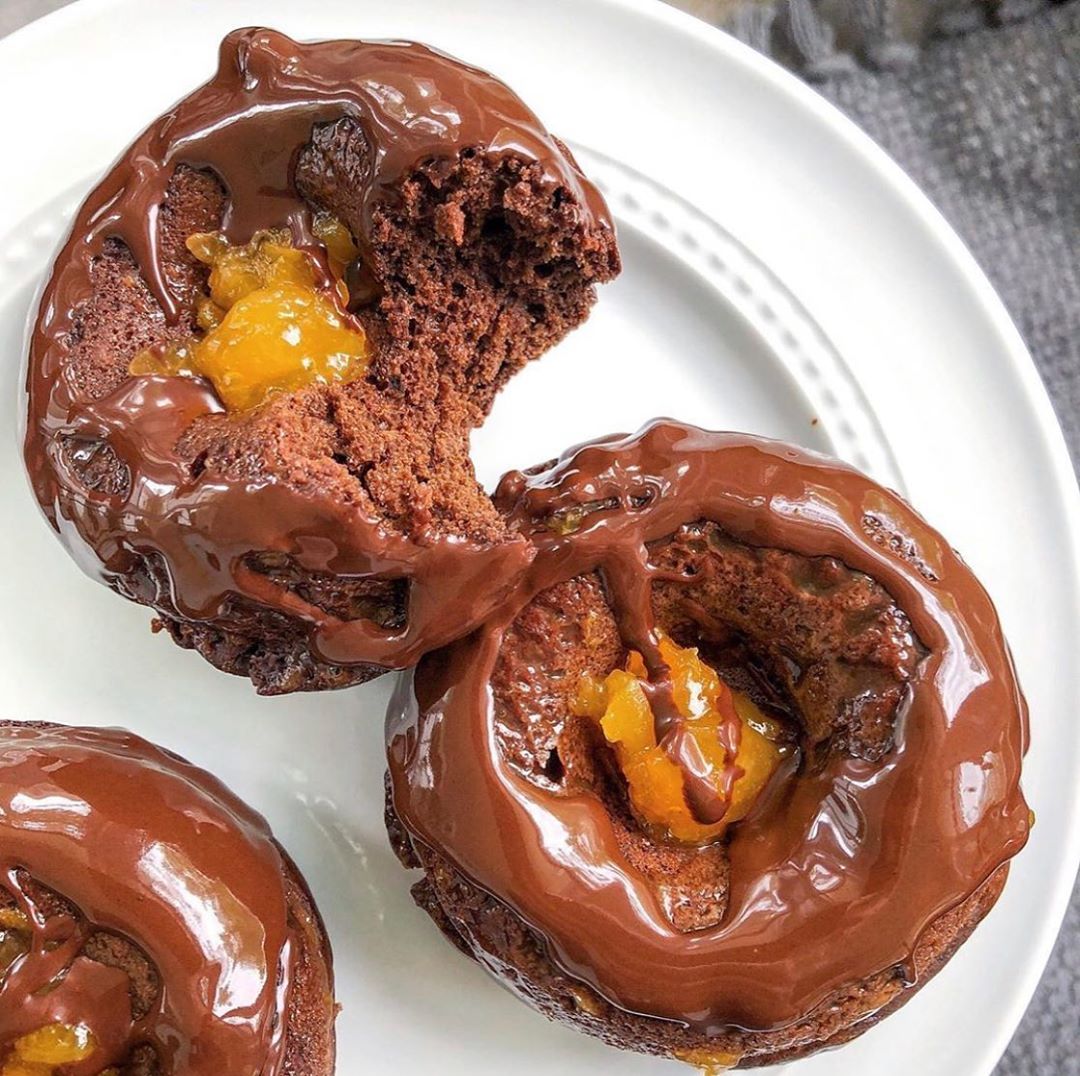 Gluten-Free Vegan Sacher Torte Donuts