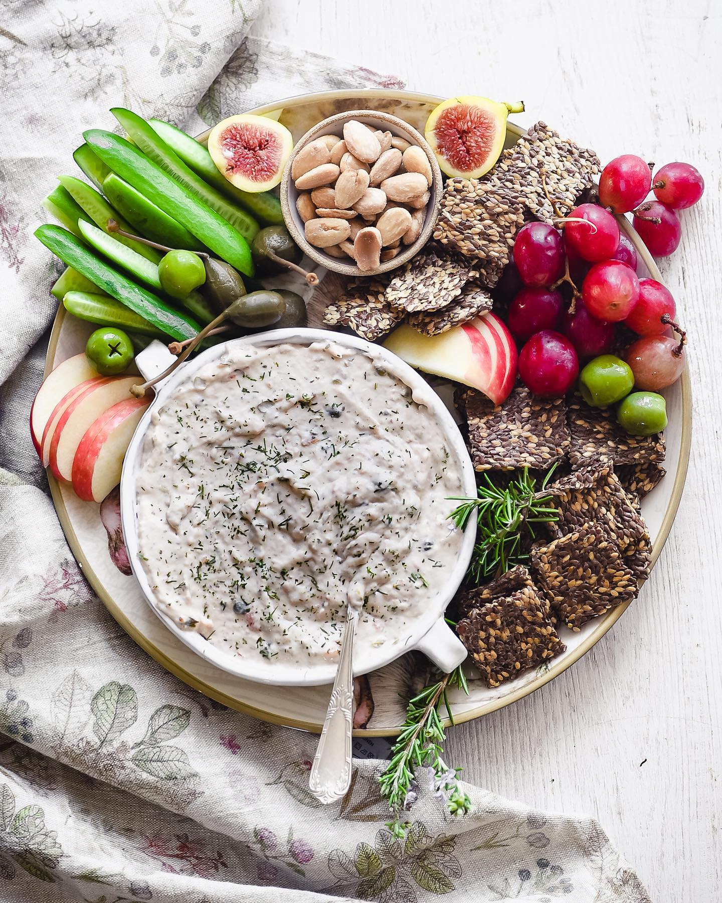 Roasted Salmon Dip with Fresh Herbs and Capers