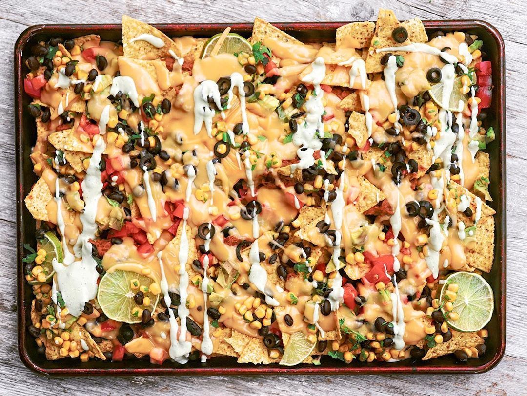 Vegan Nachos with Jalapeno Cheese Sauce