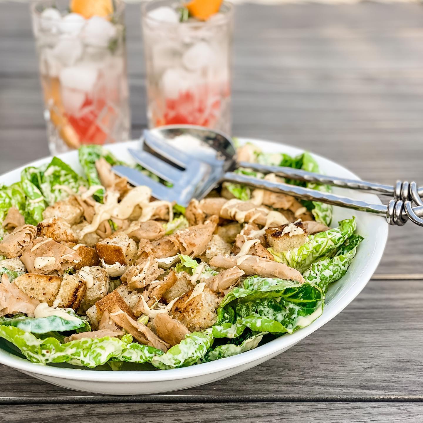 Creamy Vegan Caesar Salad with Cashew Dressing