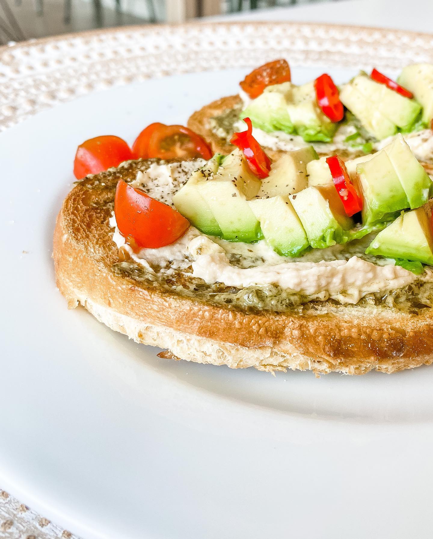 Vegan Avocado Pesto Toast