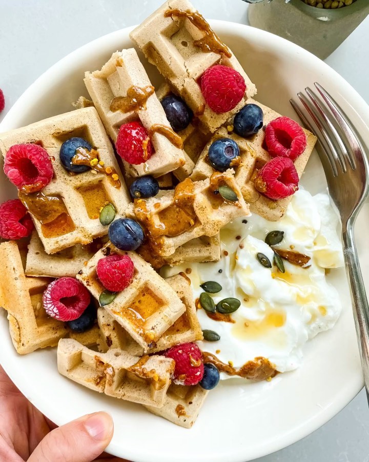 Mini Buckwheat Protein Waffles
