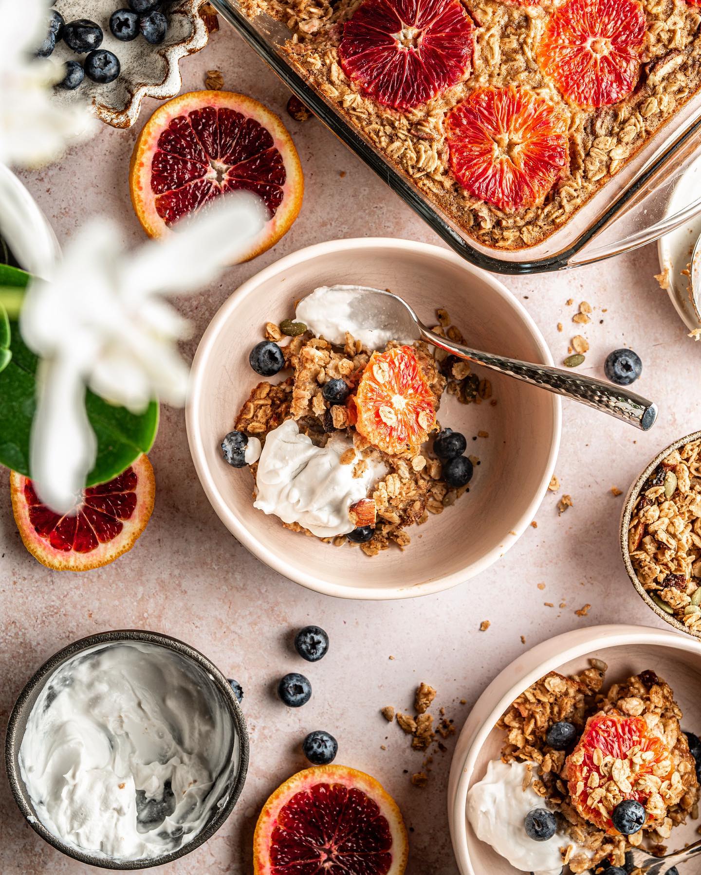 Blood Orange Baked Oats