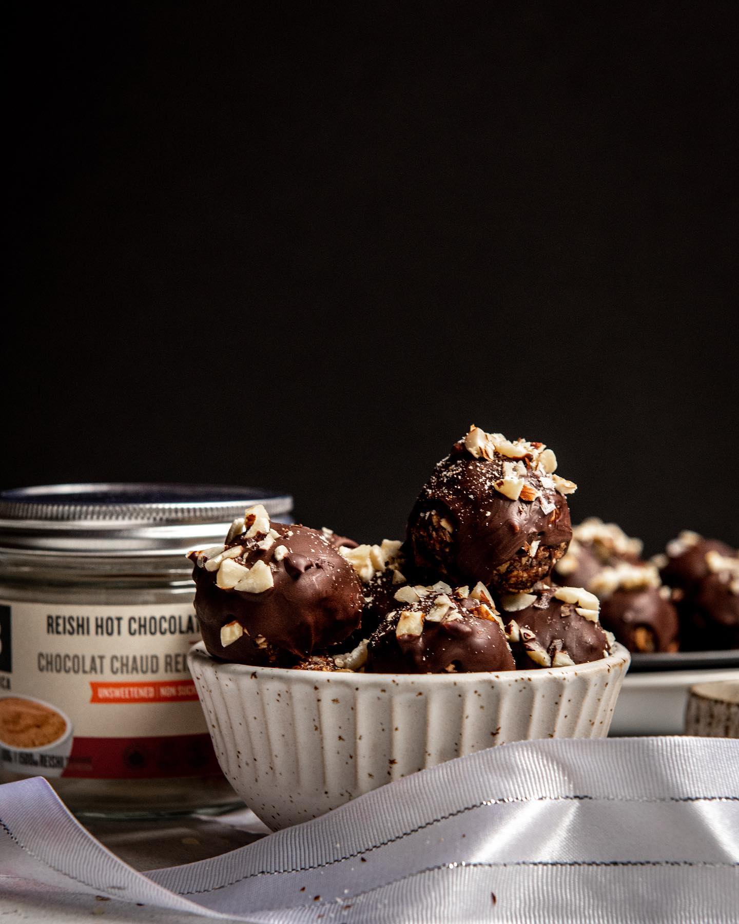 Healthy Reishi Hot Cocoa Nutella Balls
