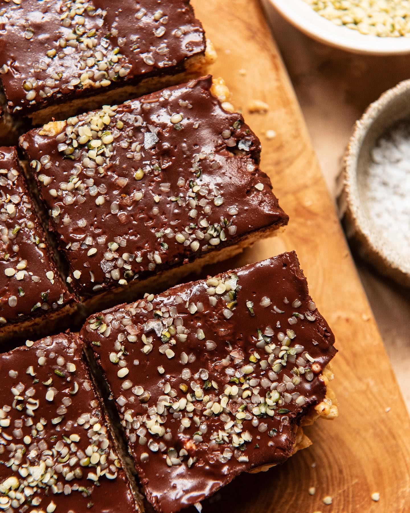 Hemp Crispy Treats with Ganache Topping