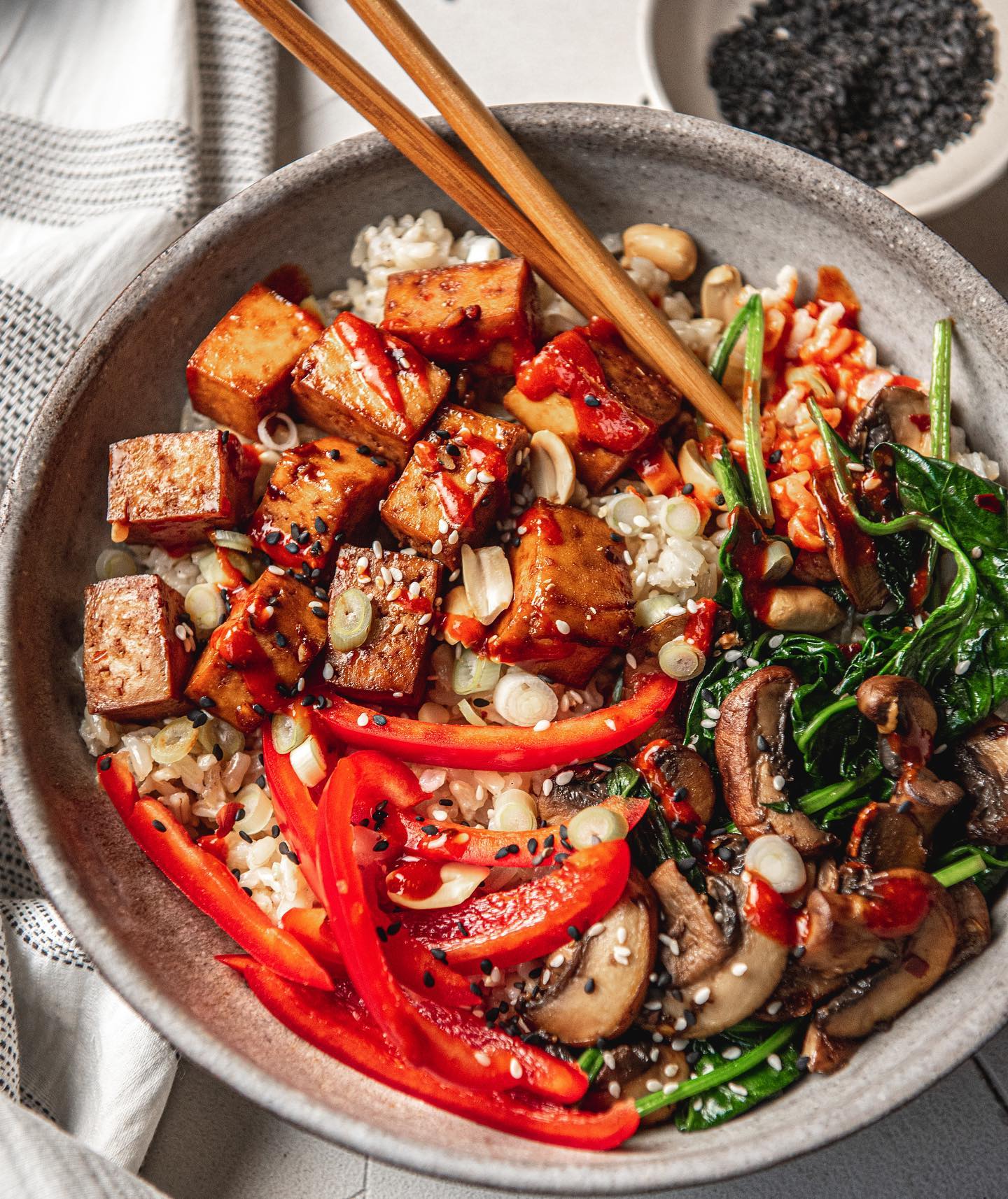 Spicy Orange Tofu Bowl