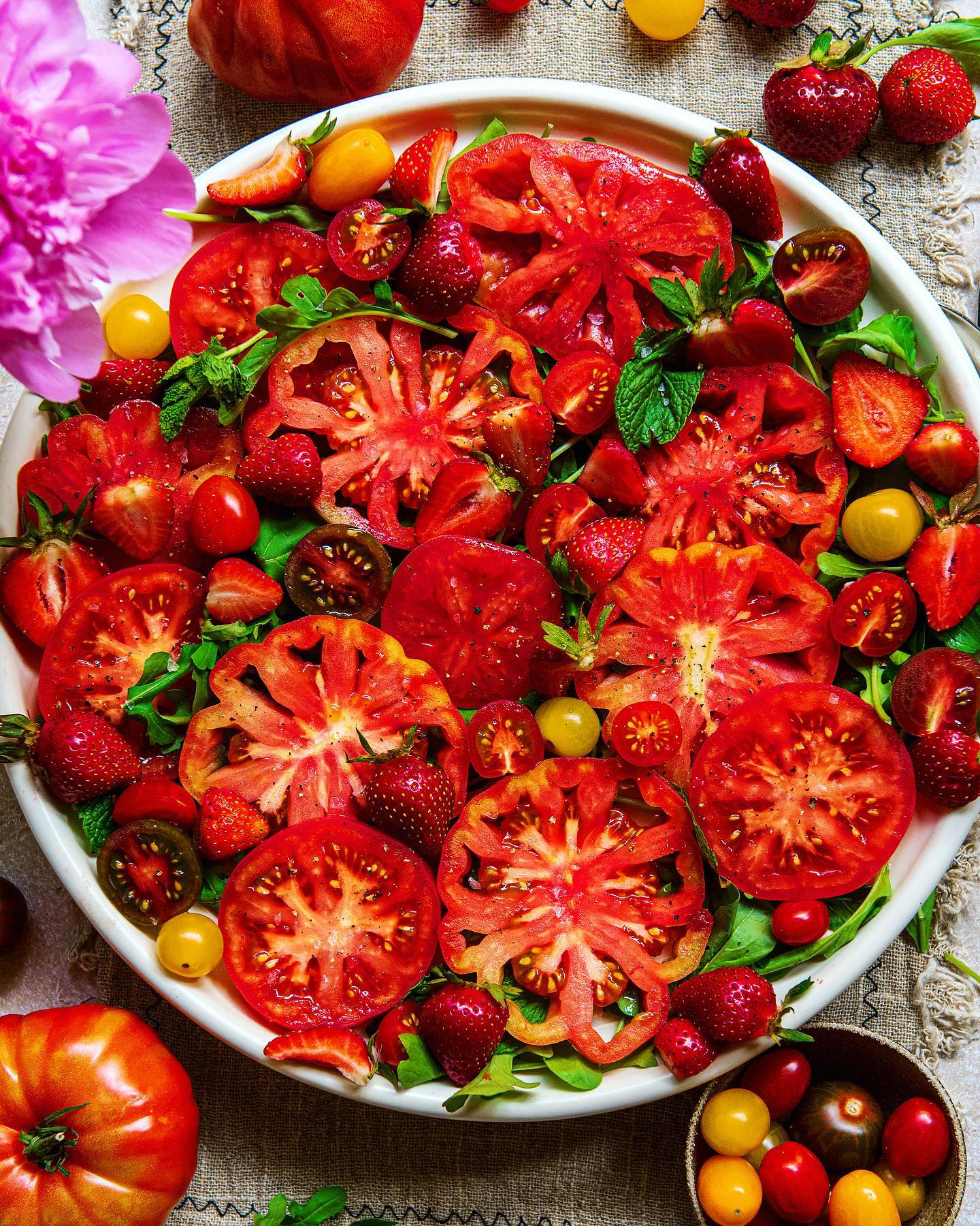 Heirloom Tomato and Strawberry Salad