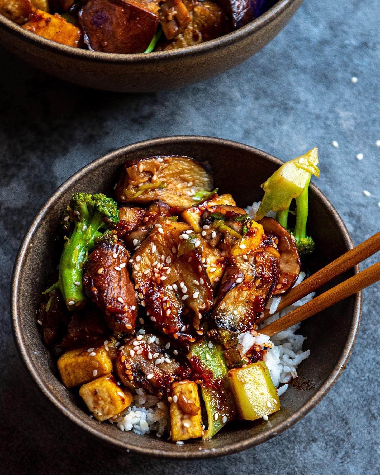 Japanese Eggplant and Tofu Stir Fry