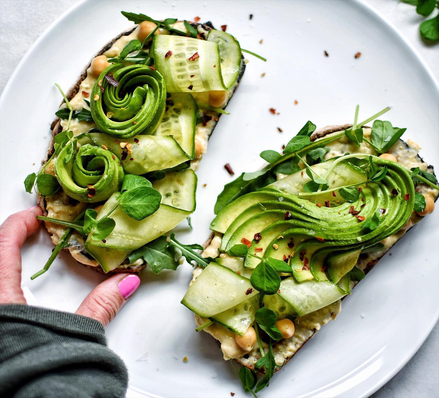 Avocado and Hummus Toast