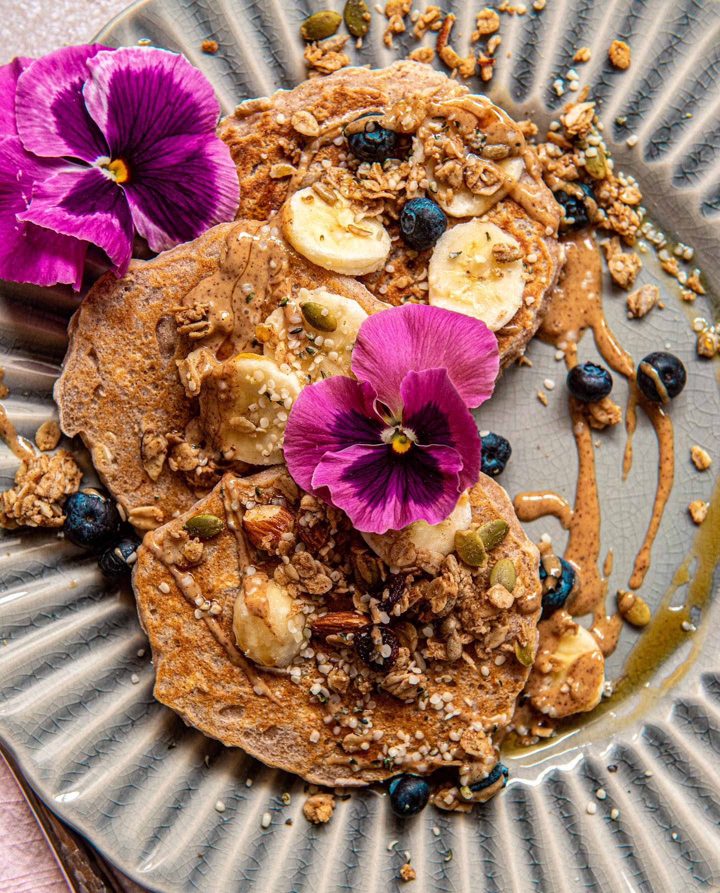 Banana Cassava Oat Pancakes
