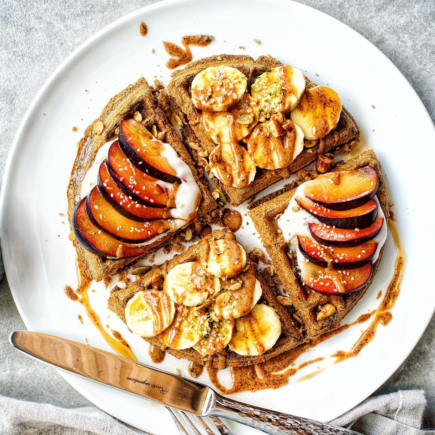 Vegan Waffles with Ginger and Cinnamon