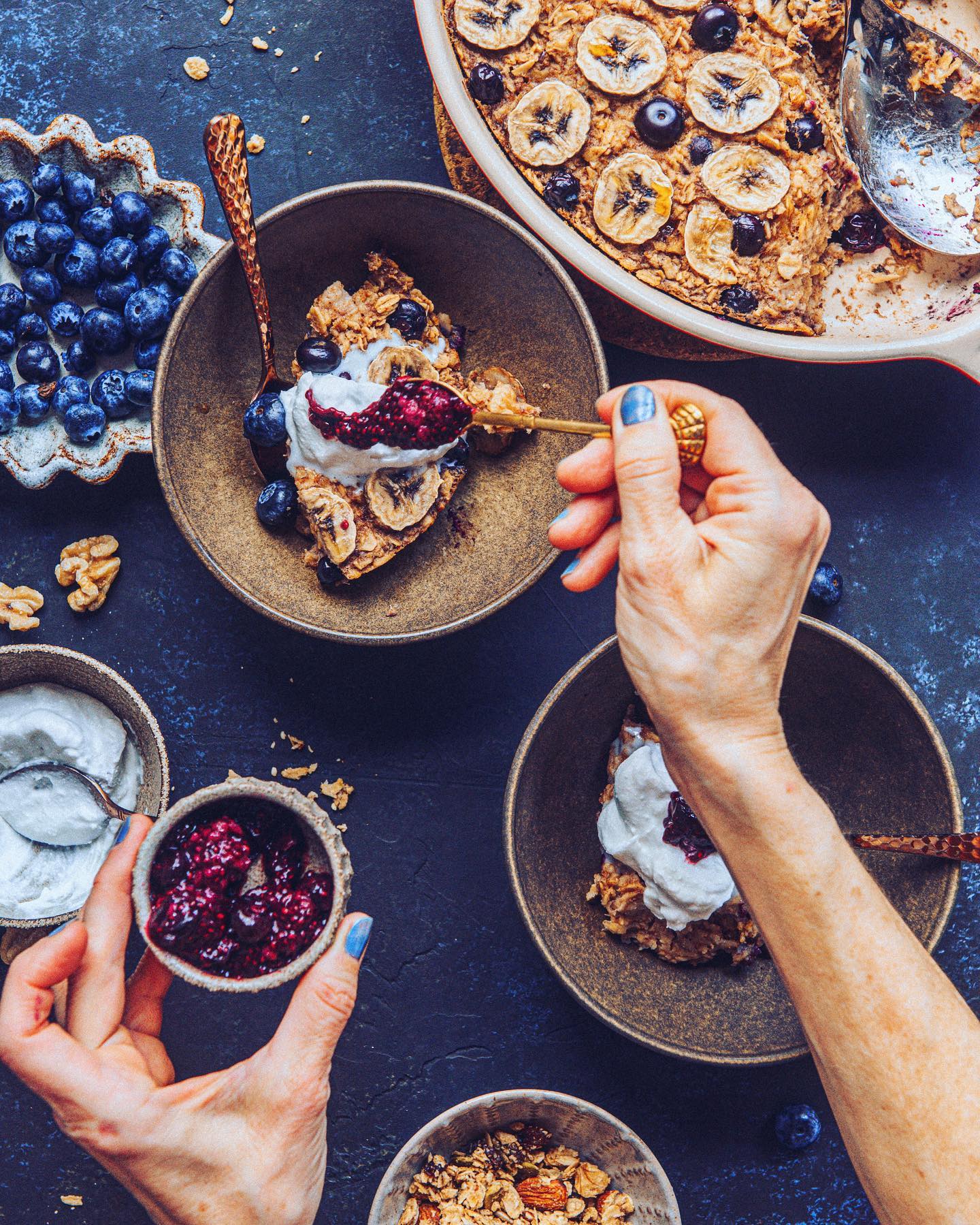 Blueberry Banana Baked Oats