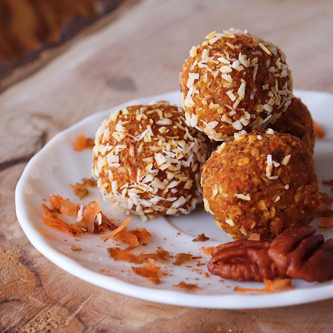 Raw Carrot Cake Protein Balls