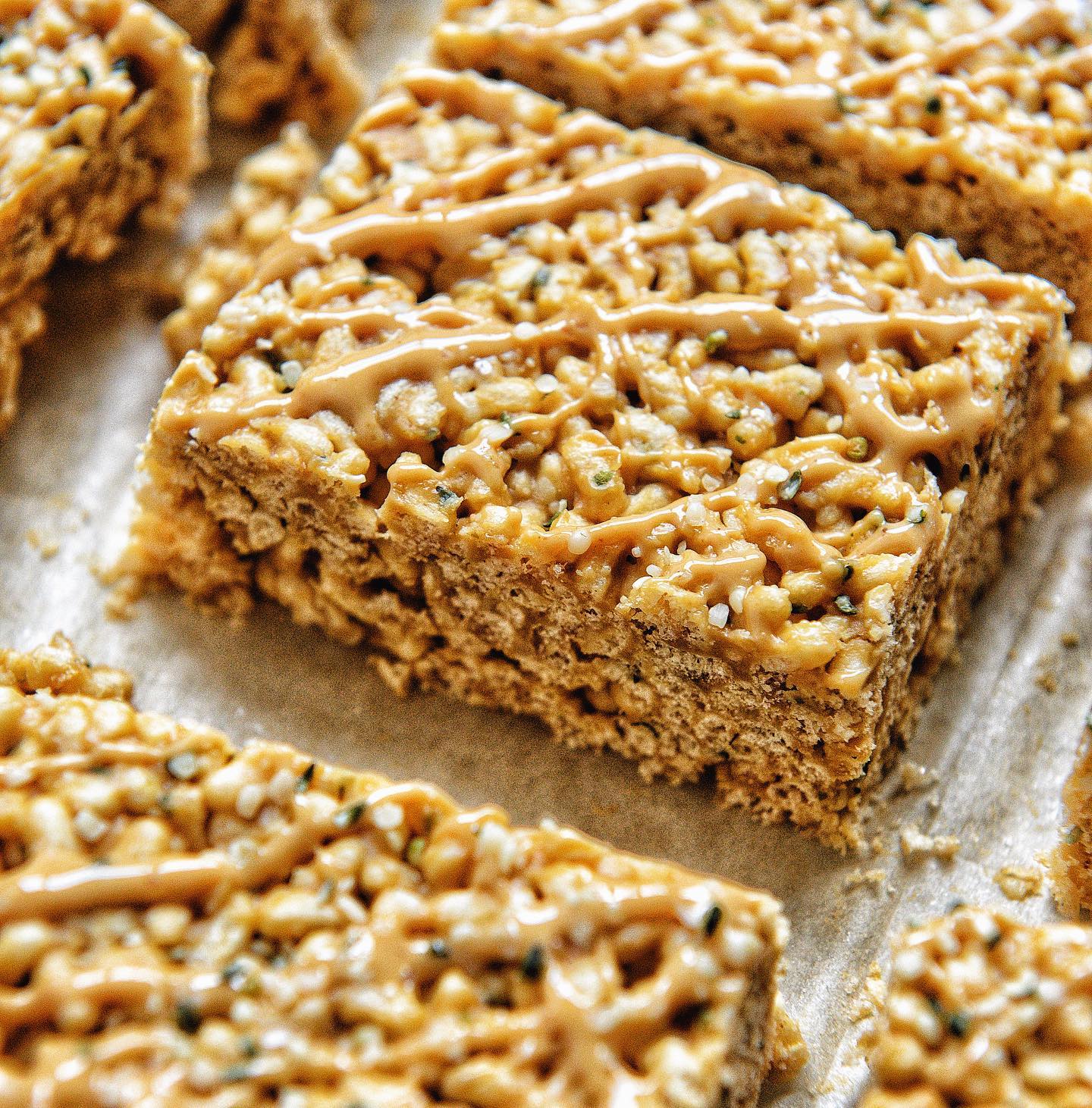Peanut Butter Hemp Crispy Treats