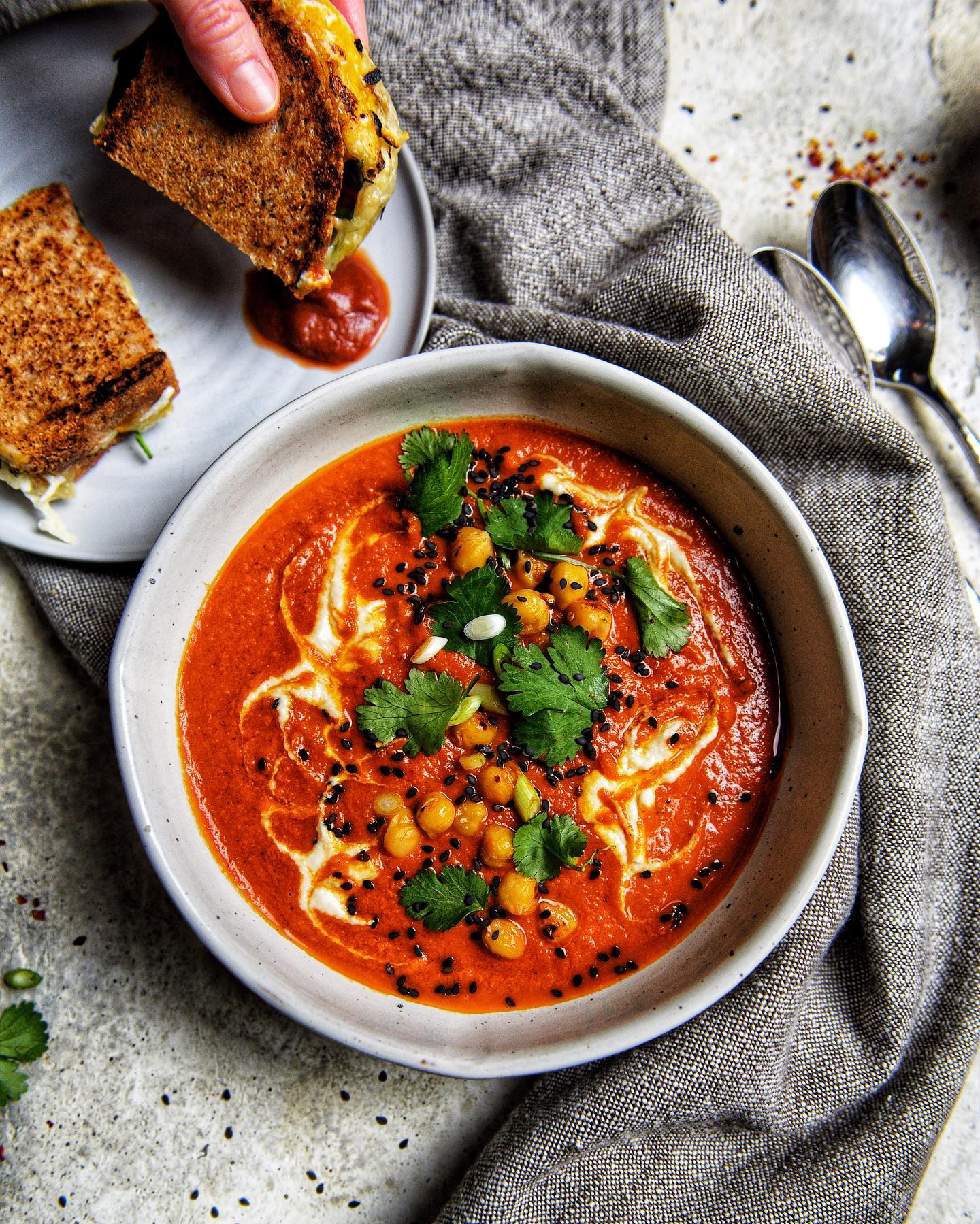 Vegan Tomato Soup with Cashew Cream