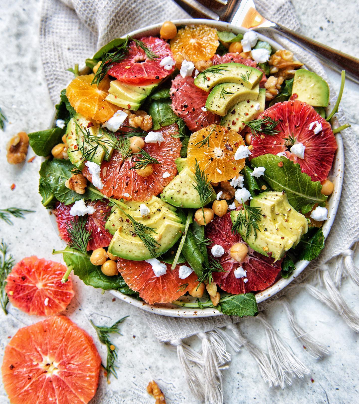 Citrus Avocado Salad with Kale