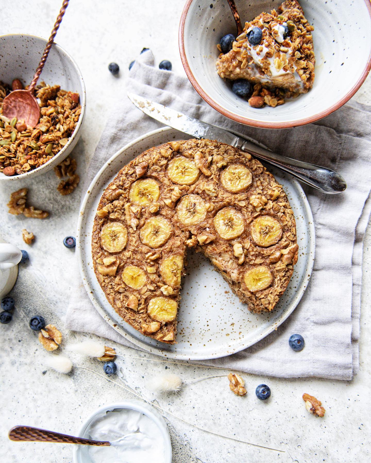 Banana Walnut Baked Oats