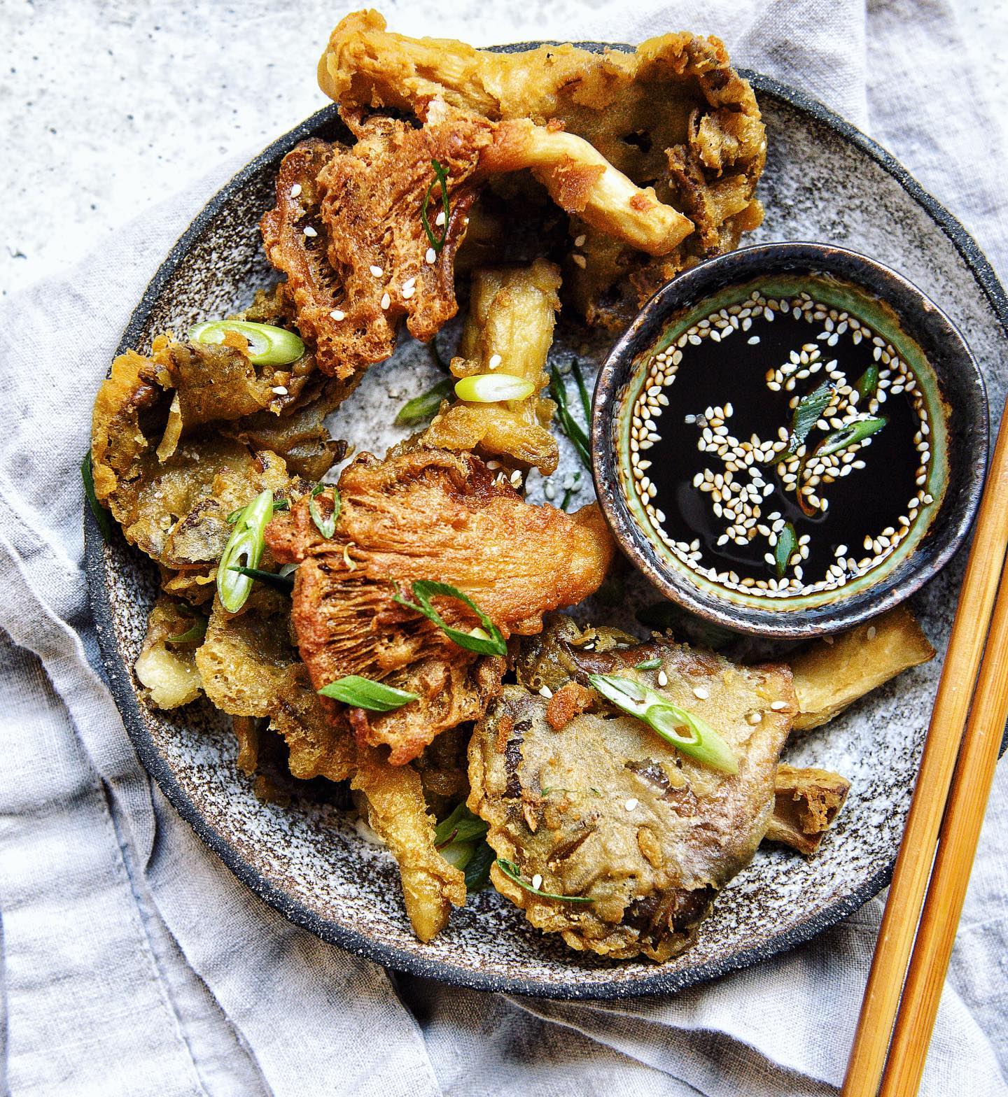 Tempura Fried Oyster Mushrooms