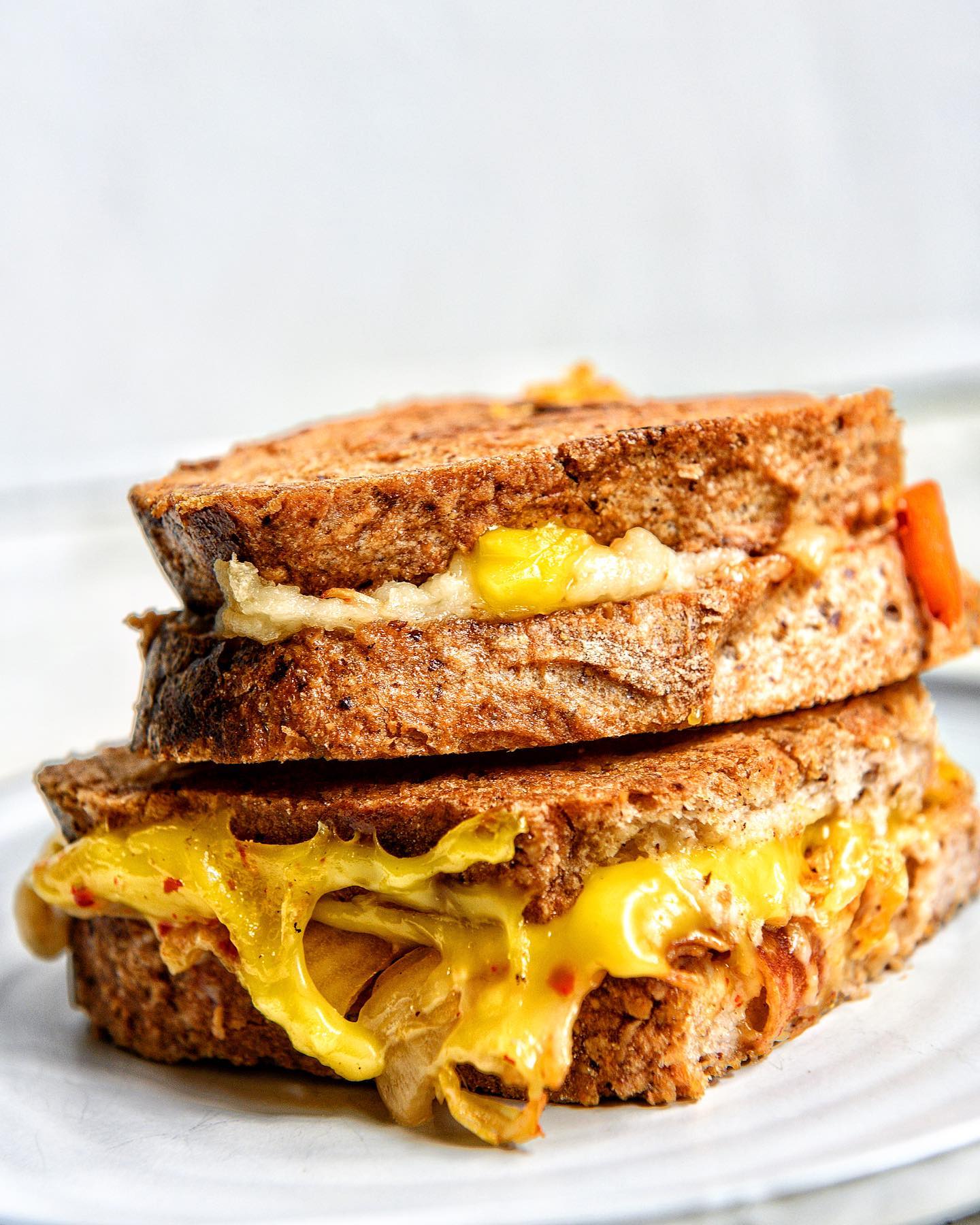 Vegan Kimchi Grilled Cheese Sandwich
