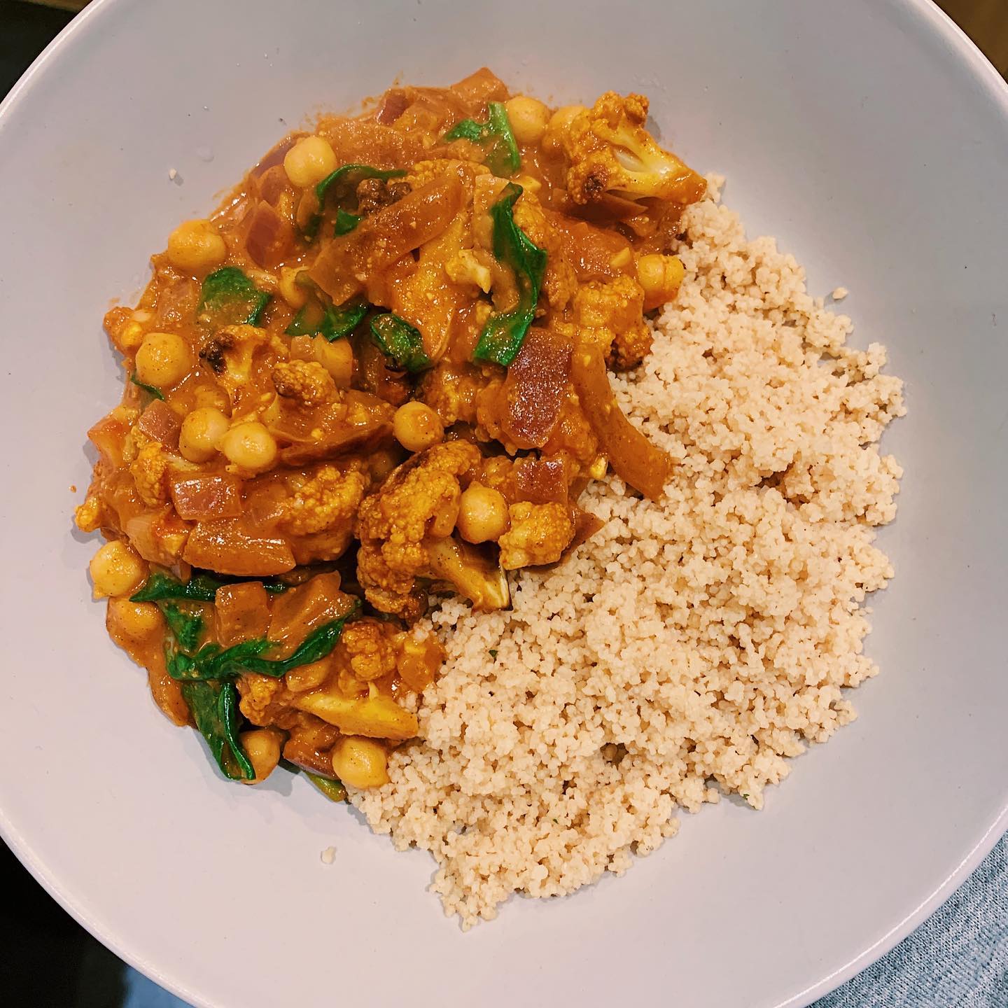 Roasted Cauliflower and Chickpea Curry