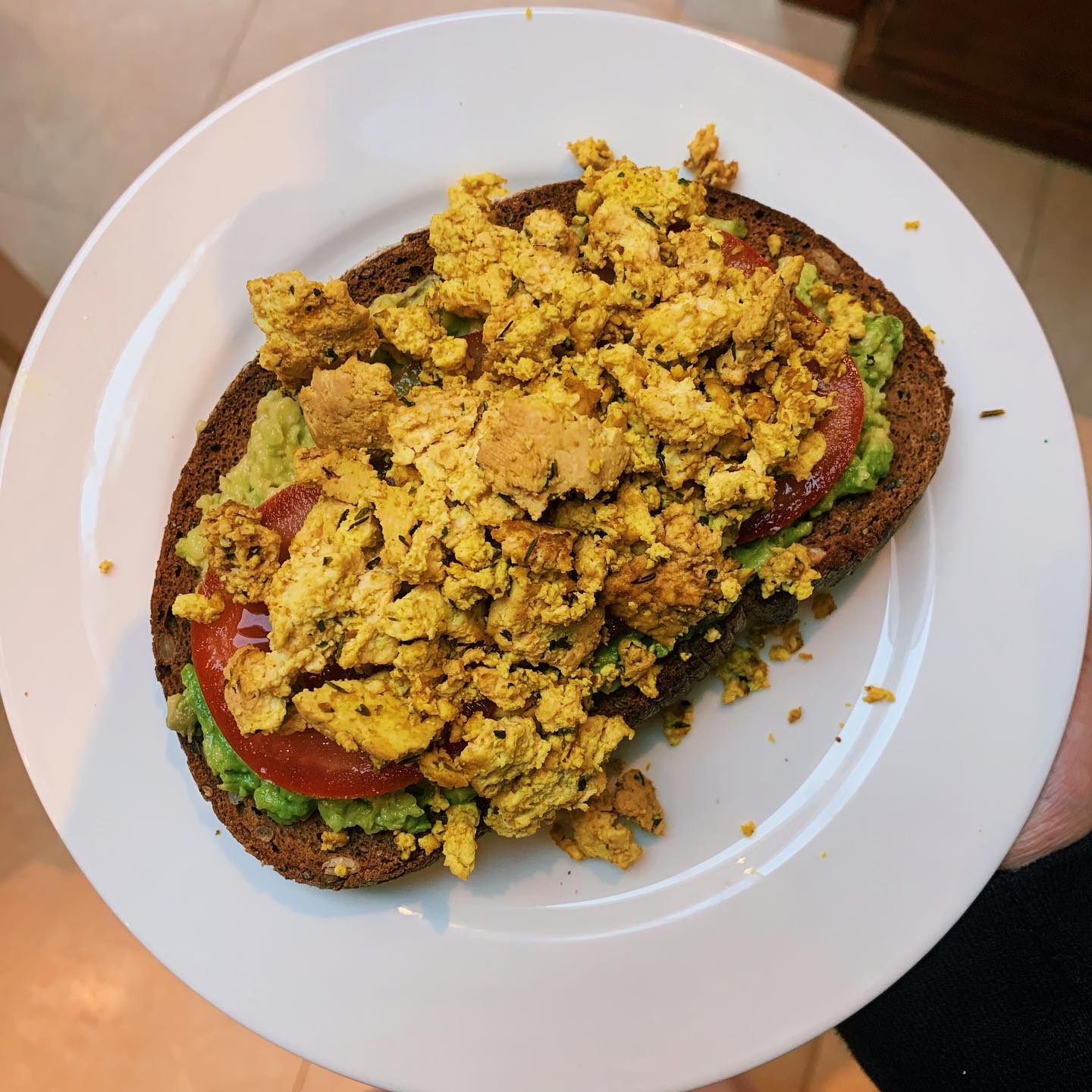 Vegan Tofu Scramble with Avocado Toast