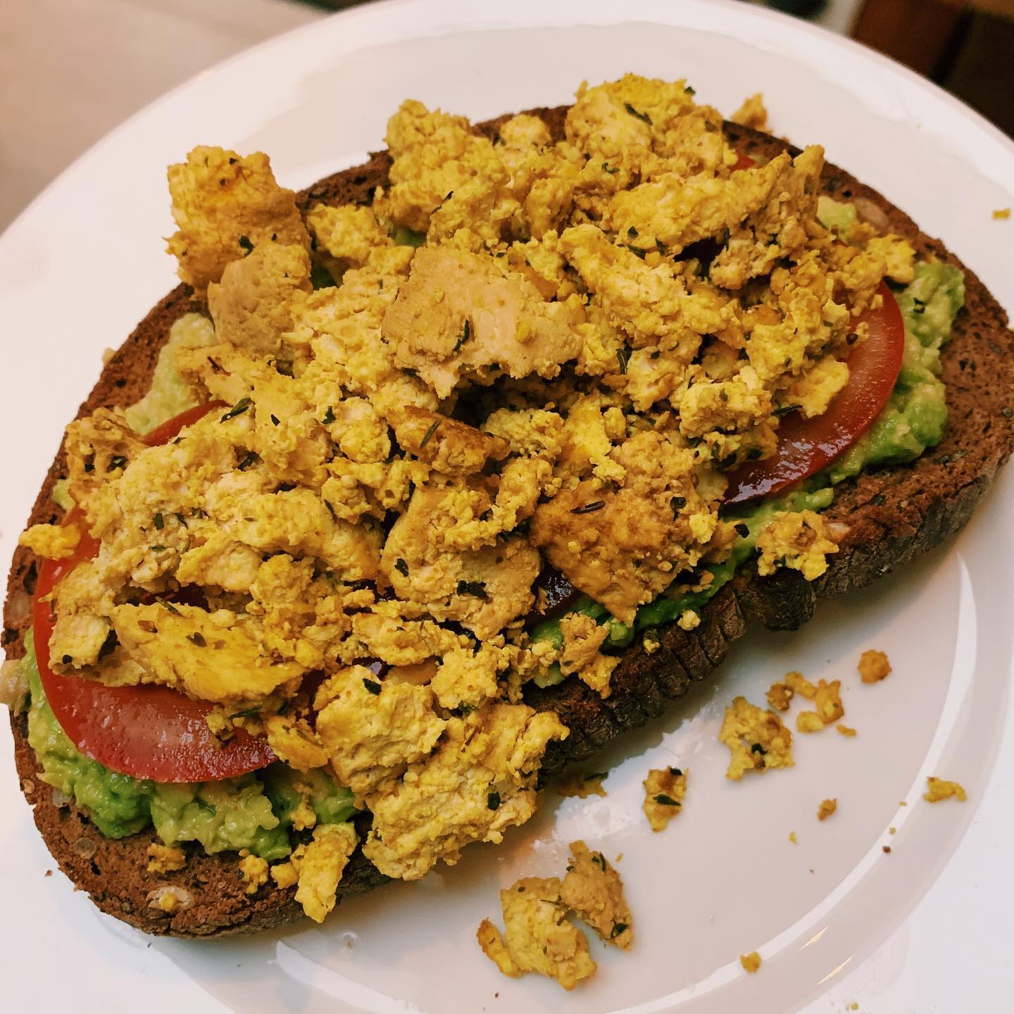 Vegan Tofu Scramble with Avocado Toast