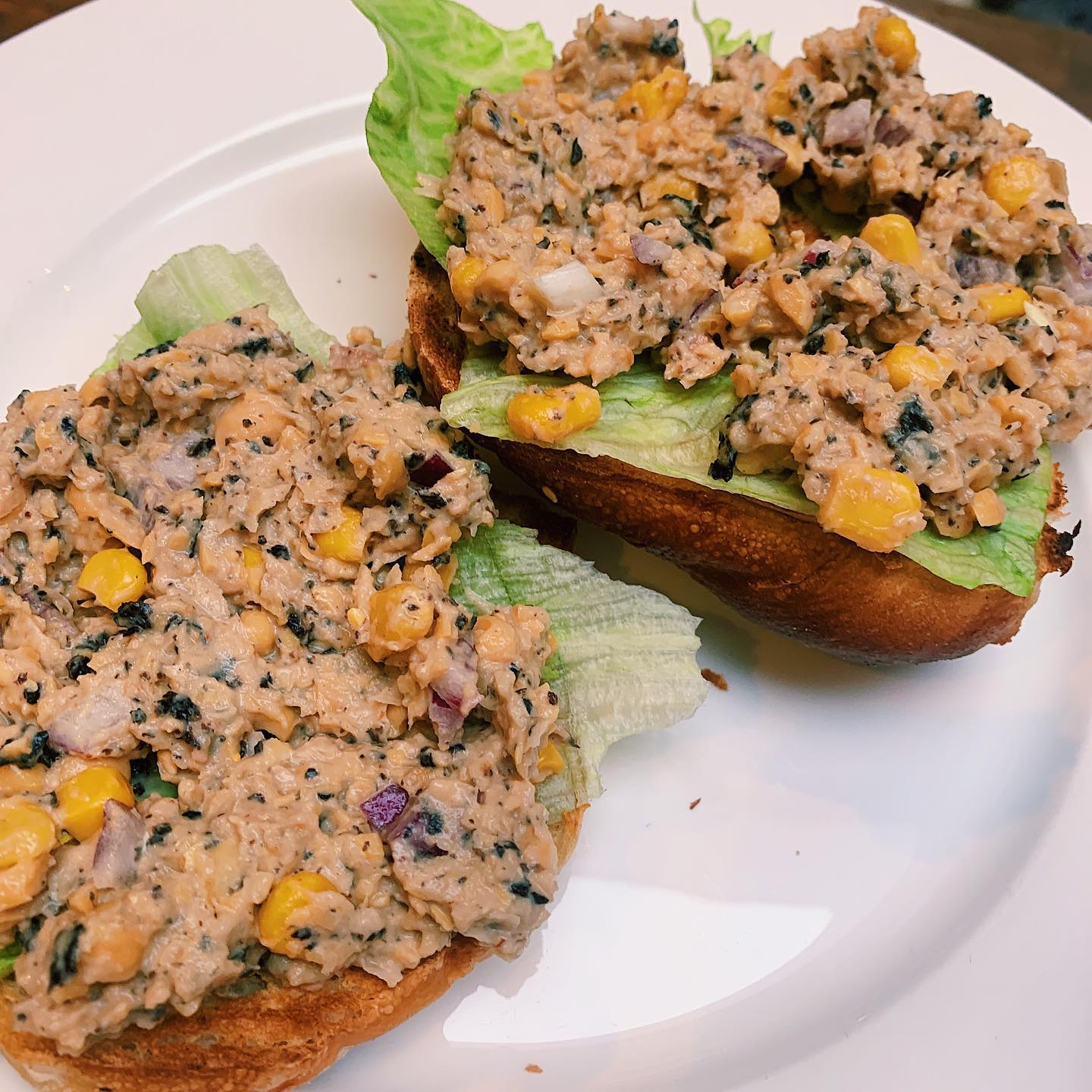 Vegan Tuna Salad with Chickpeas and Jackfruit