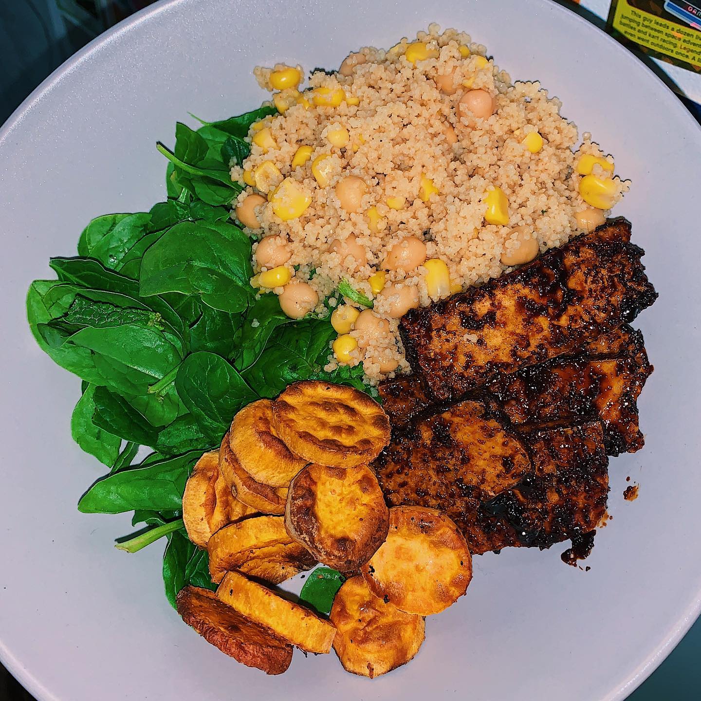 Sticky Bbq Tofu Delight