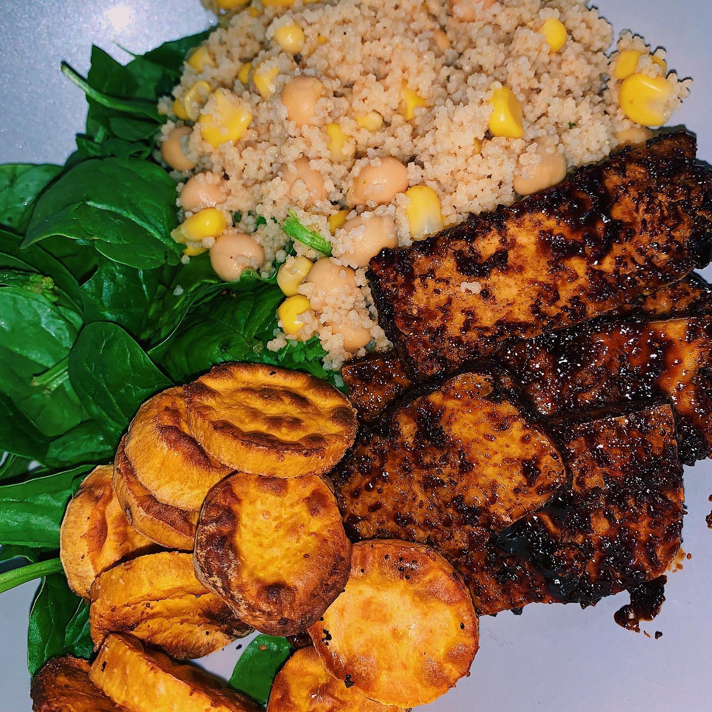 Sticky Bbq Tofu Delight