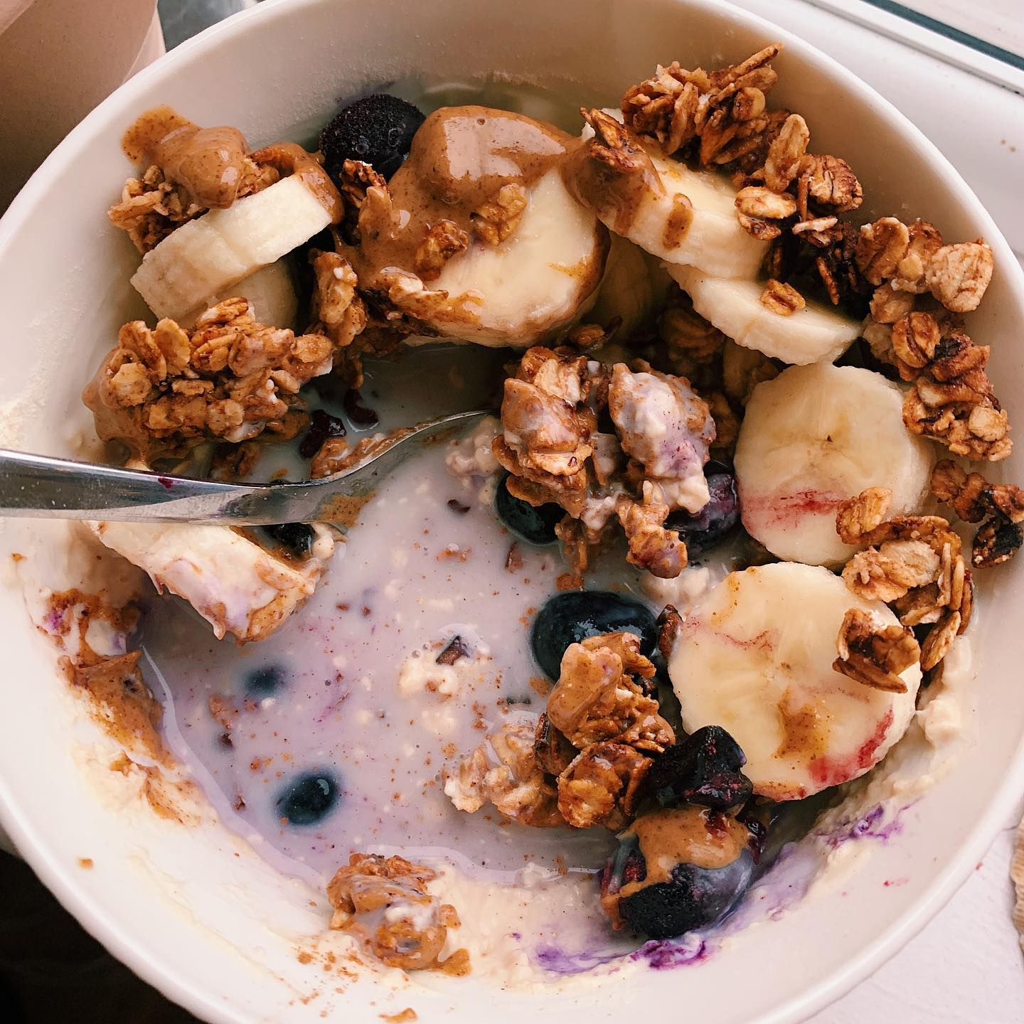 Blueberry Cheesecake Granola Bowl