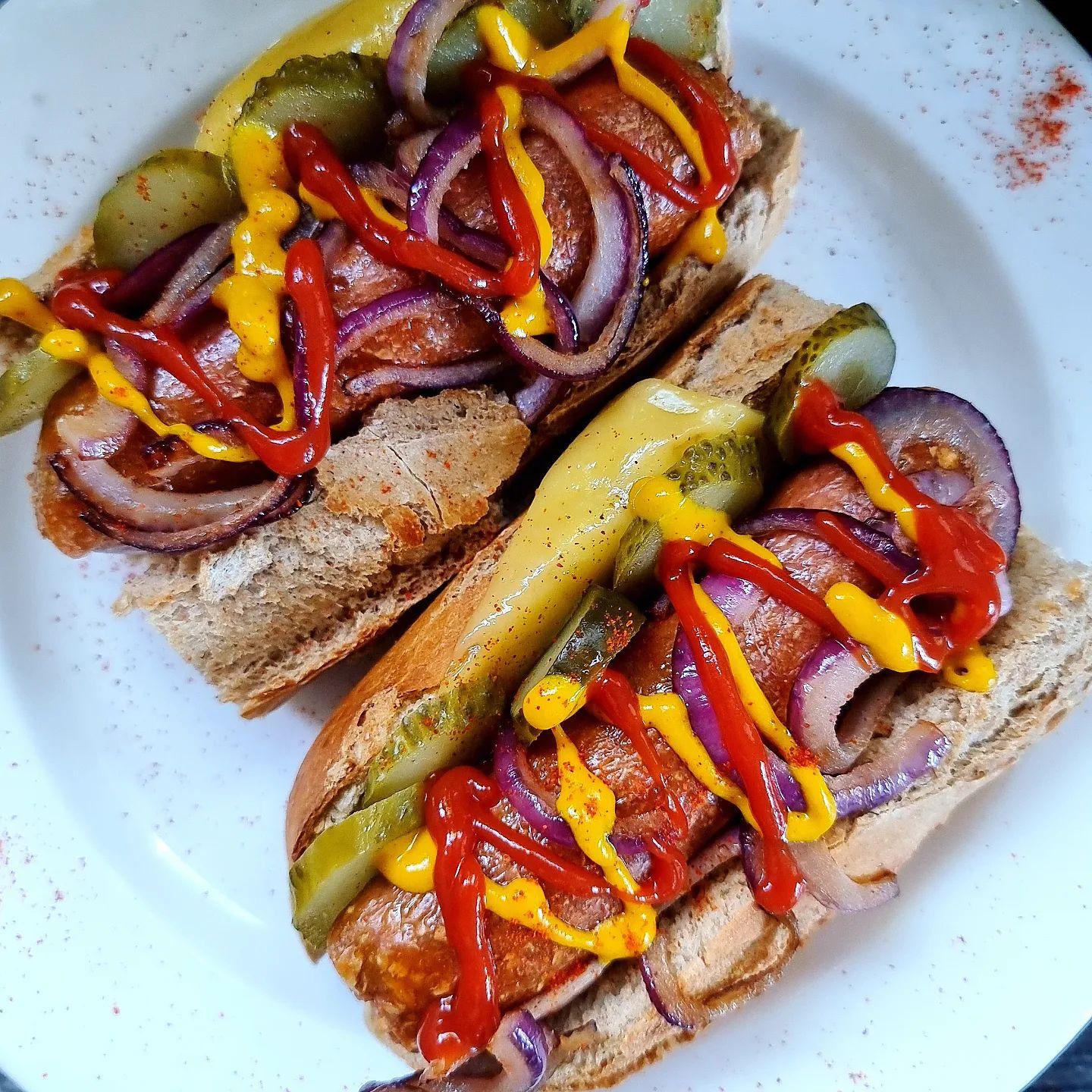 Vegan Dirty Hot Dog with Toppings