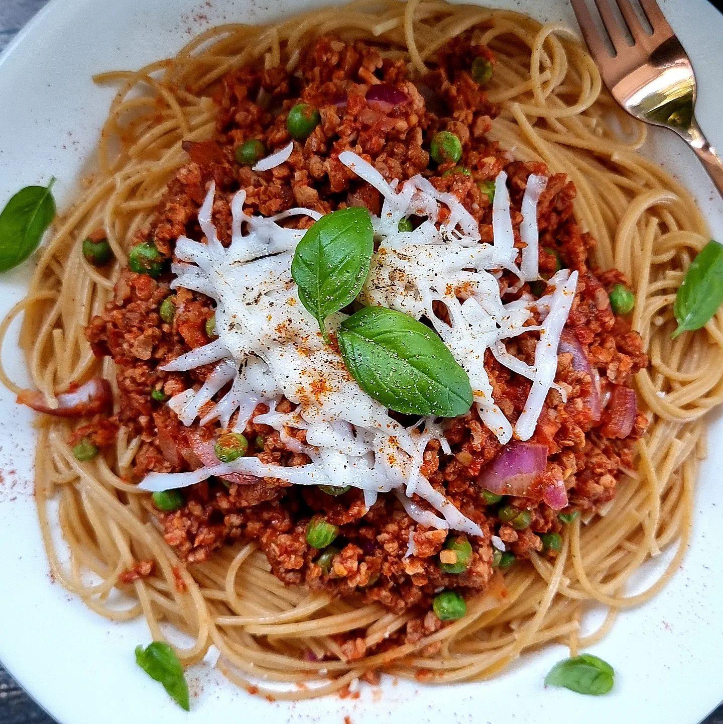 Vegan Wholegrain Spaghetti Bolognese