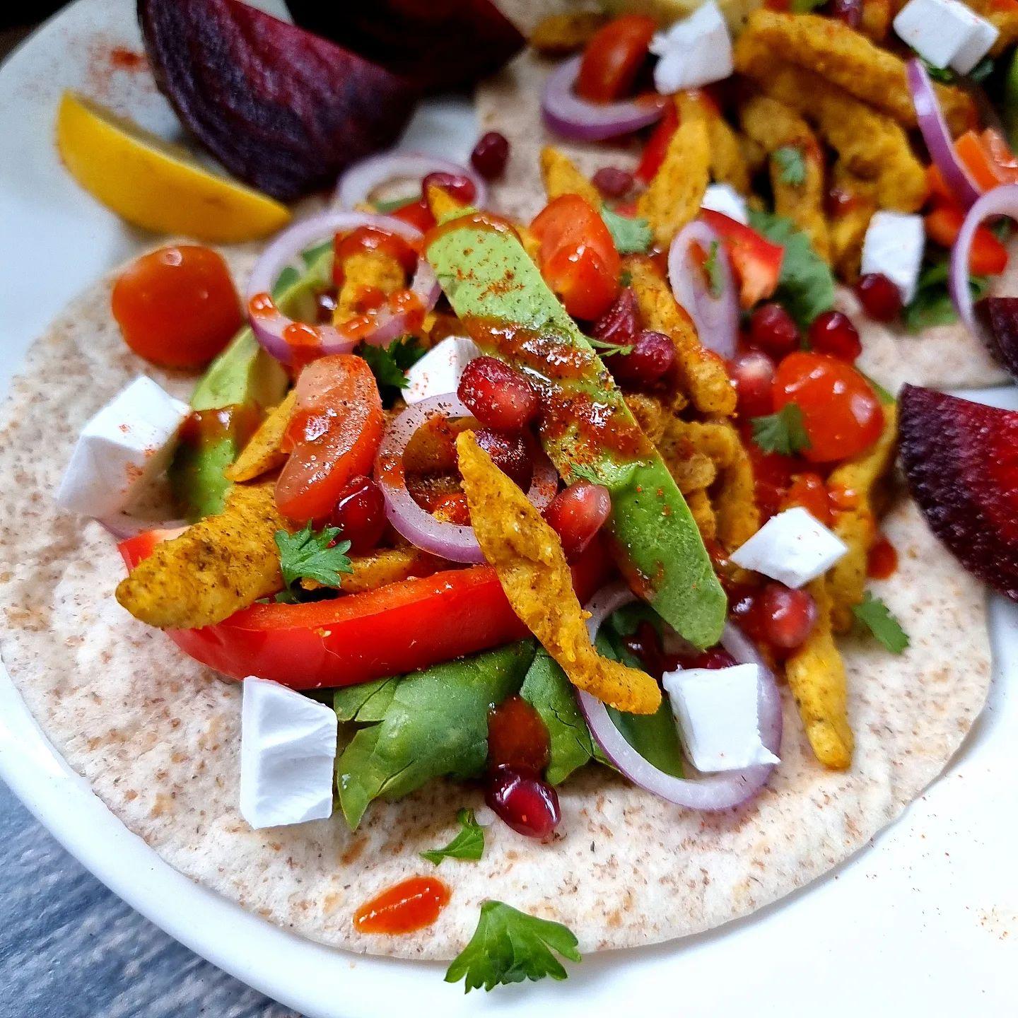 Shawarma Kebab and Feta Flatbreads