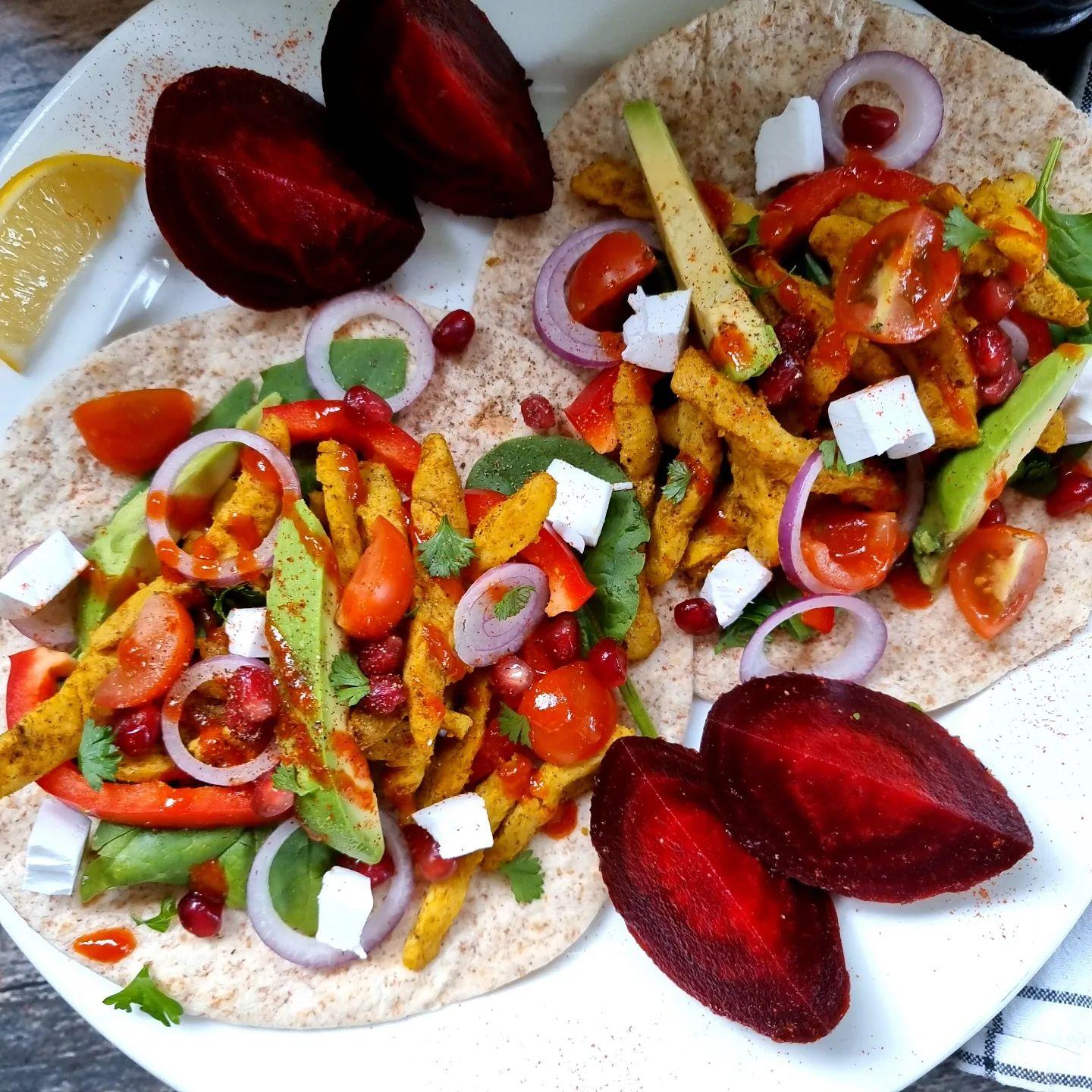 Shawarma Kebab and Feta Flatbreads