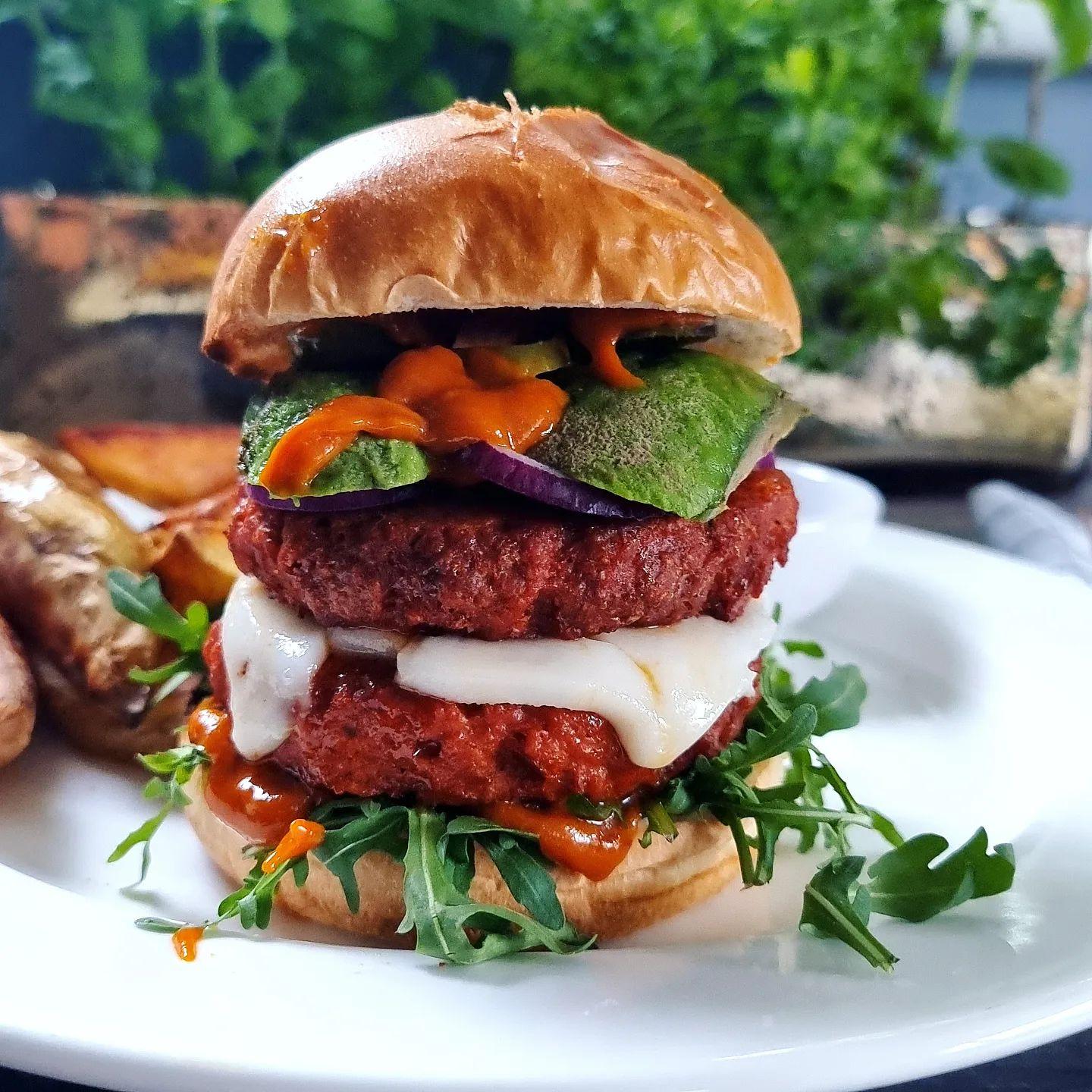 Vegan Chorizo Double Cheese Burger