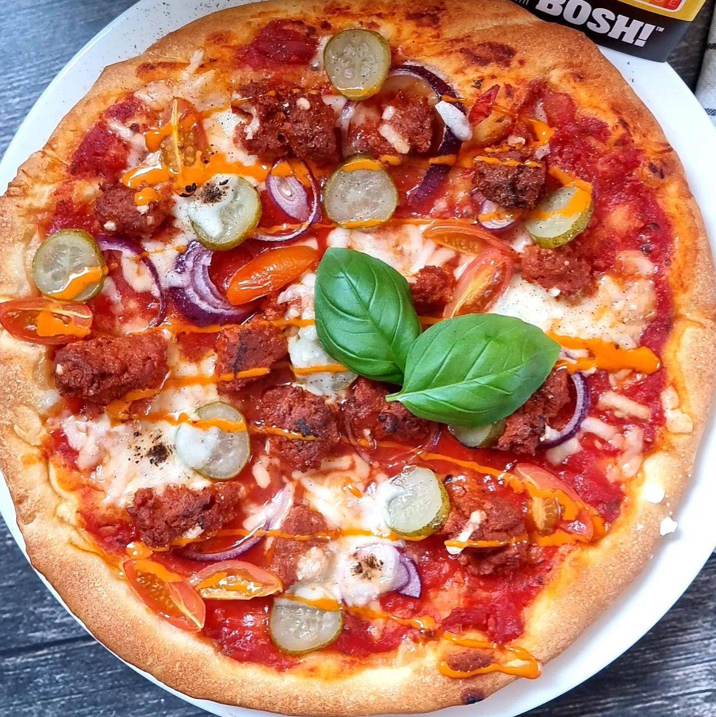 Chorizo Cheese Burger Pizza