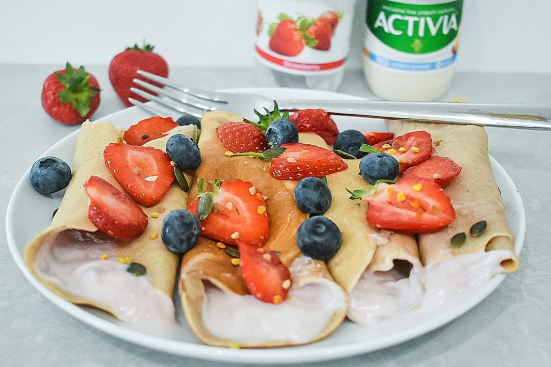 Buckwheat Crepes with Protein and Yogurt