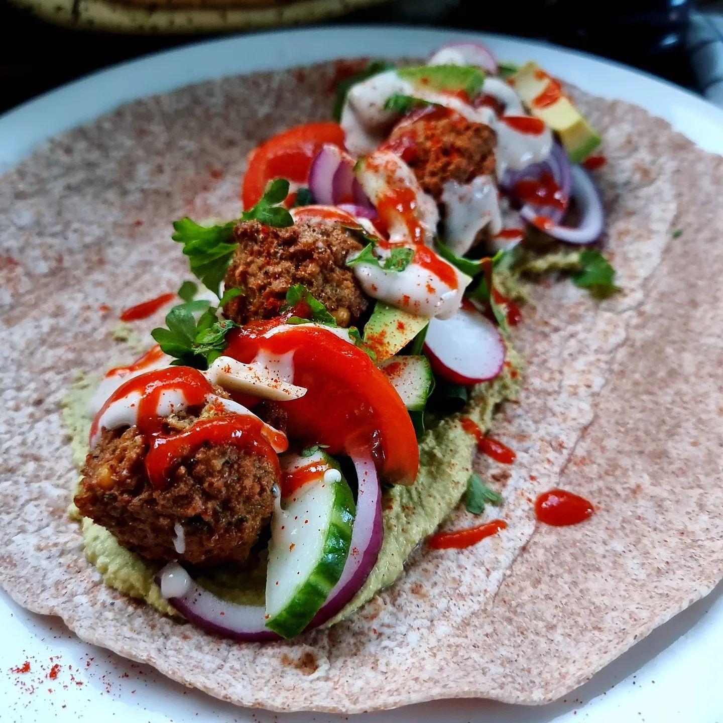 Falafel Wrap with Lummus and Herbs