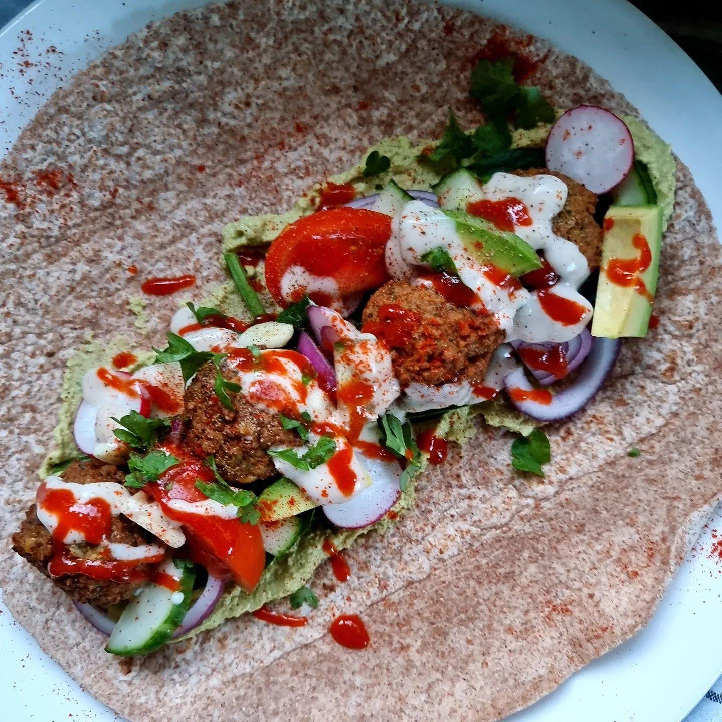Falafel Wrap with Lummus and Herbs