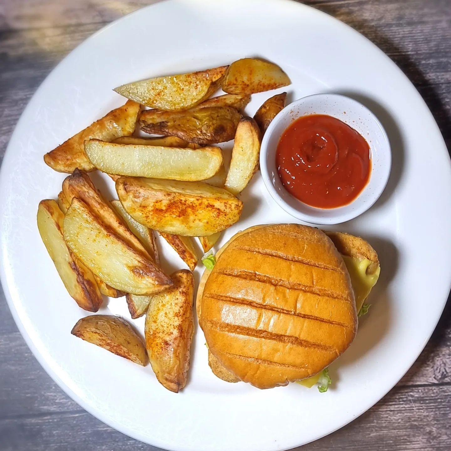Vegan Hawaiian Fillet Cheese Burger